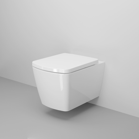 Унитаз подвесной Ambassador Kingston 143K19003RS белый с сиденьем микролифт каскадный смыв